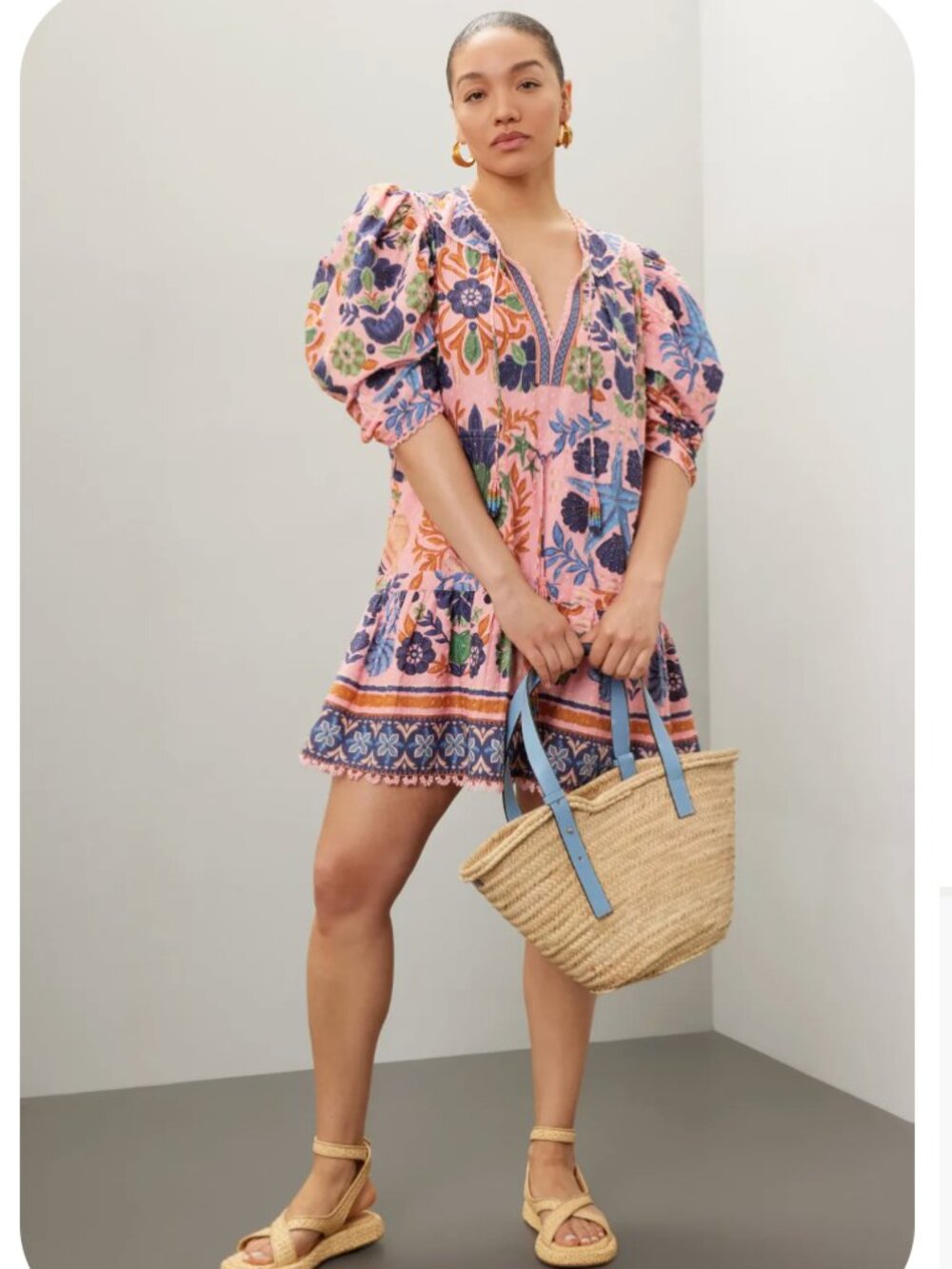 Farm Rio Seashell Mini Dress Size M - Picture 3 of 7